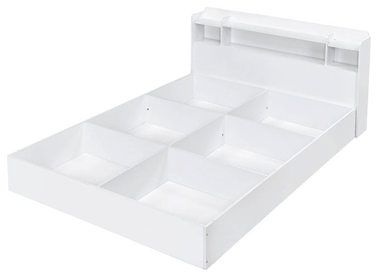 ACME Queen Bed With Storage, White Finish