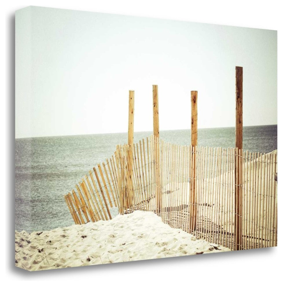"Wooden Beach Fence" By Jessica Reiss, Giclee Print on Gallery Wrap Canvas