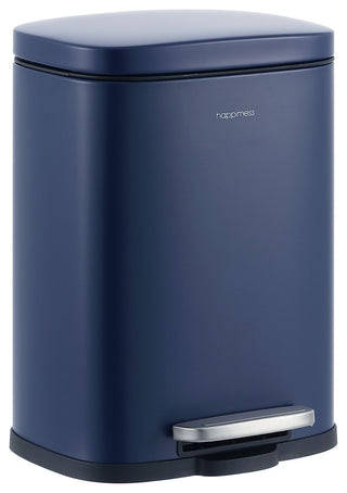 Connor 13-Gallon Trash Can With Soft-Close Lid and Mini Trash Can, Navy