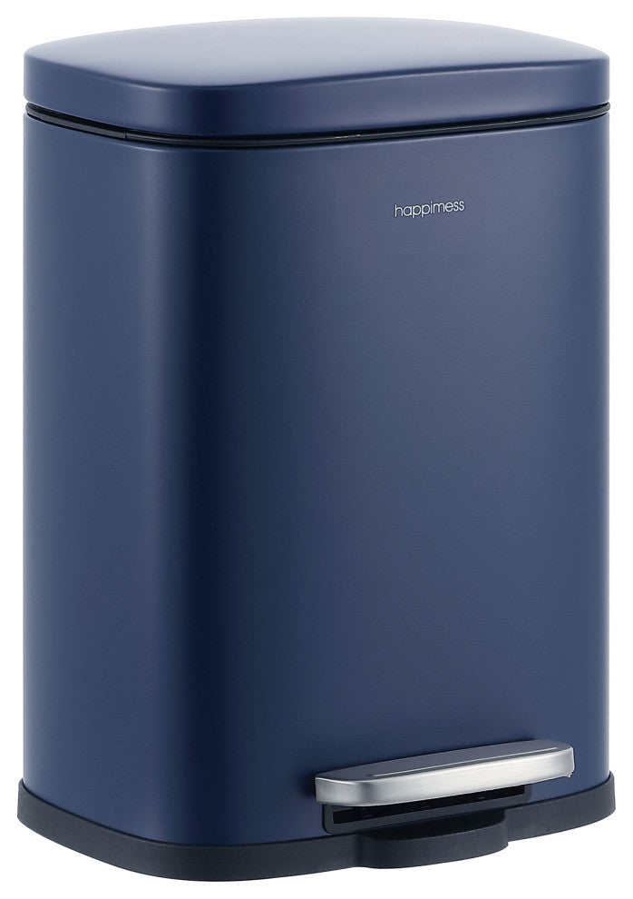Connor 13-Gallon Trash Can With Soft-Close Lid and Mini Trash Can, Navy