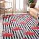 Indoor/Outdoor Tropics TC9 Black Machine Washable 8' x 10' Rug