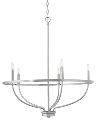 Capital Lighting 428551 Greyson 5 Light 29"W Taper Candle - Brushed Nickel
