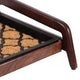 Single-Tier Brown Stand With 2-Pair Rubber Boot Tray Shangri-La