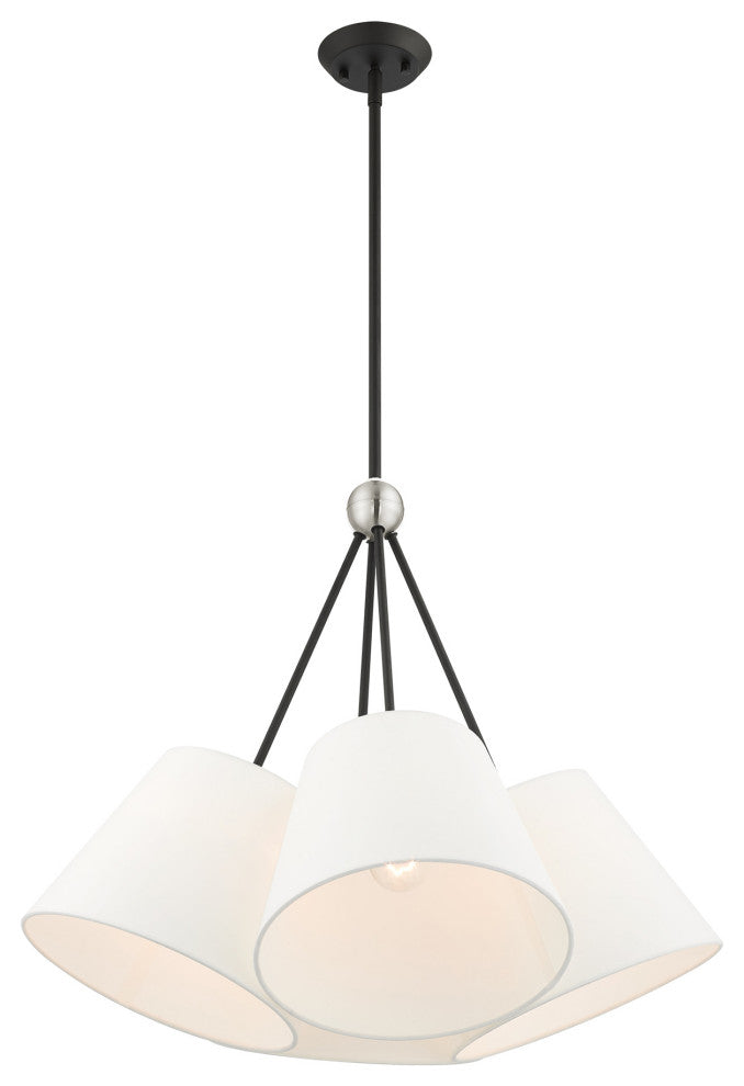 Livex Lighting Prato 4 Light Black Chandelier