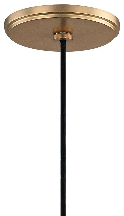 Breton 1-Light LED Pendant, Aged Brass