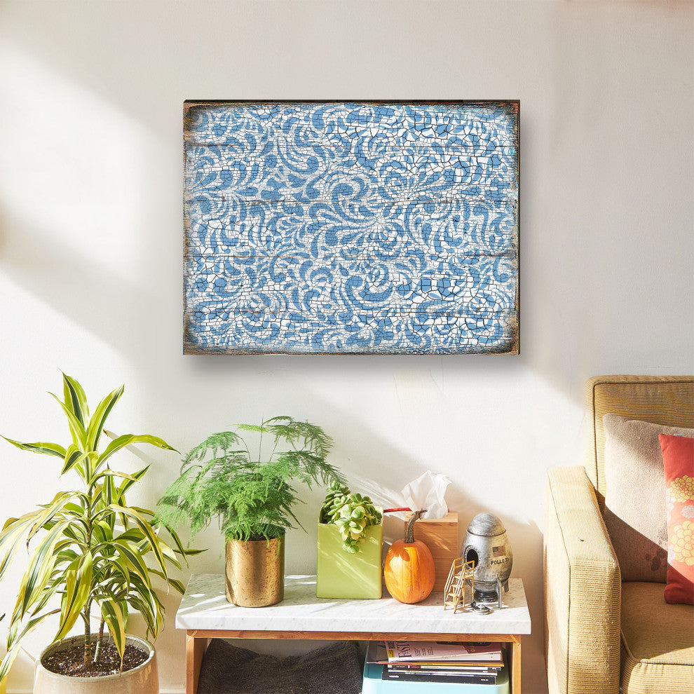 Decorative Pattern Wooden Block, 12"x9"
