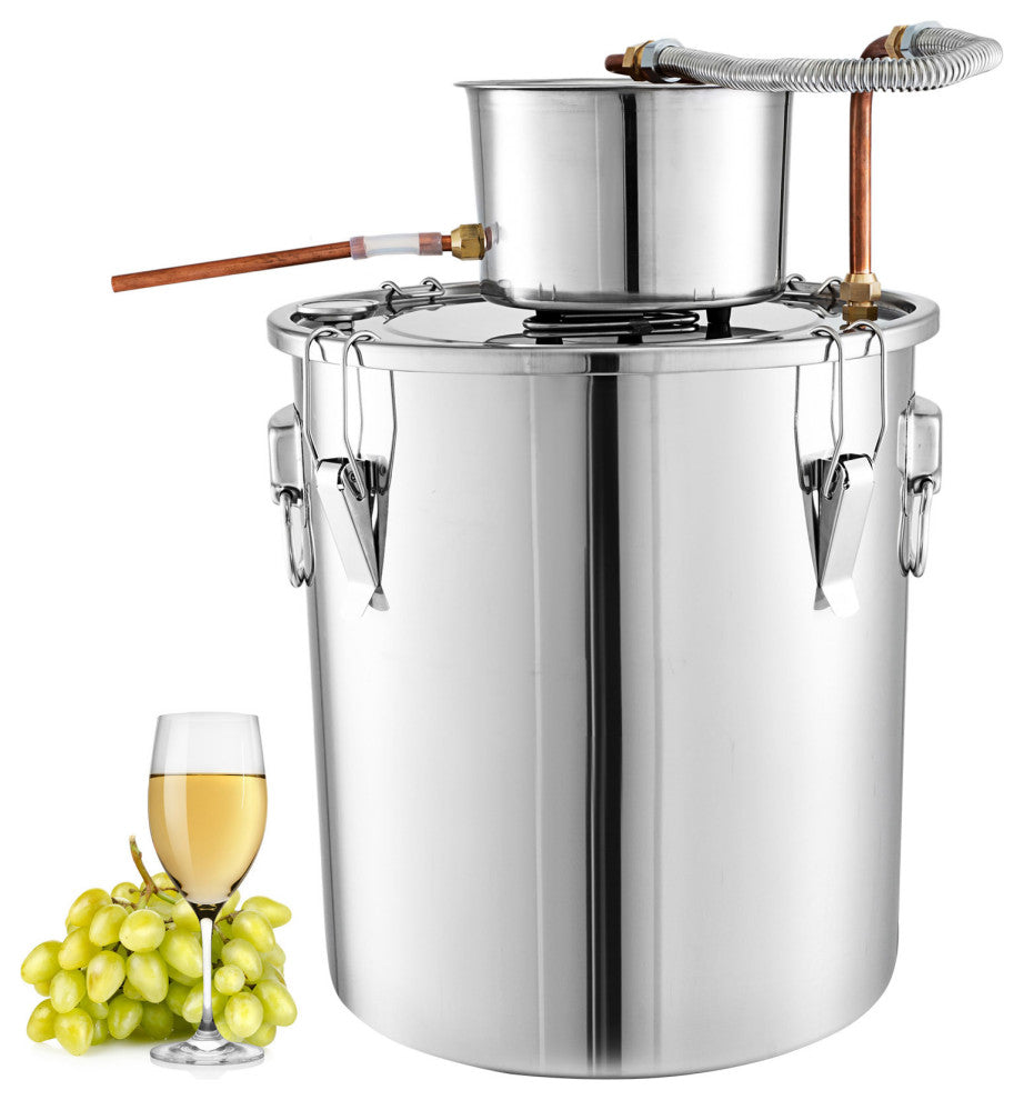 Alcohol Still Water Alcohol Distiller Copper Tube With Circulating Pump, 8 Gallon