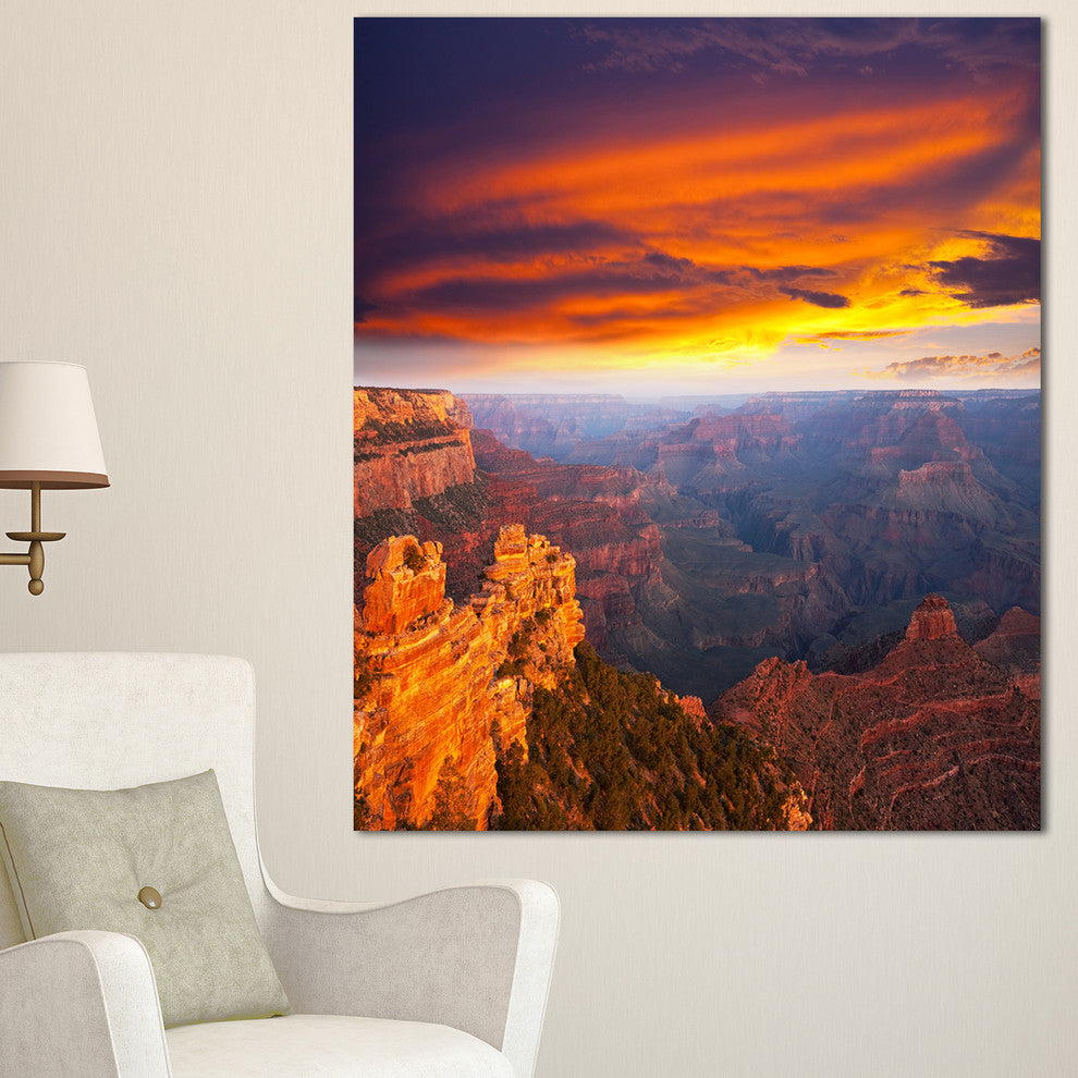 Colorful Grand Canyon At Sunset, Extra Large Landscape Canvas Art, 30"x40"