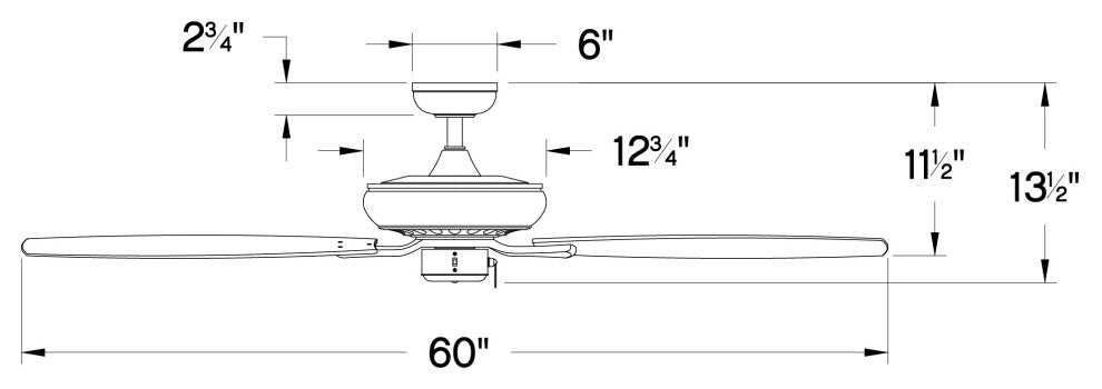 Hinkley Highland Wet 60" Fan, Metallic Matte Bronze