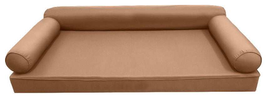 Style6 Twin-XL Pipe Trim Outdoor Mattress Bolster Slip Cover COMPLETE SET AD104