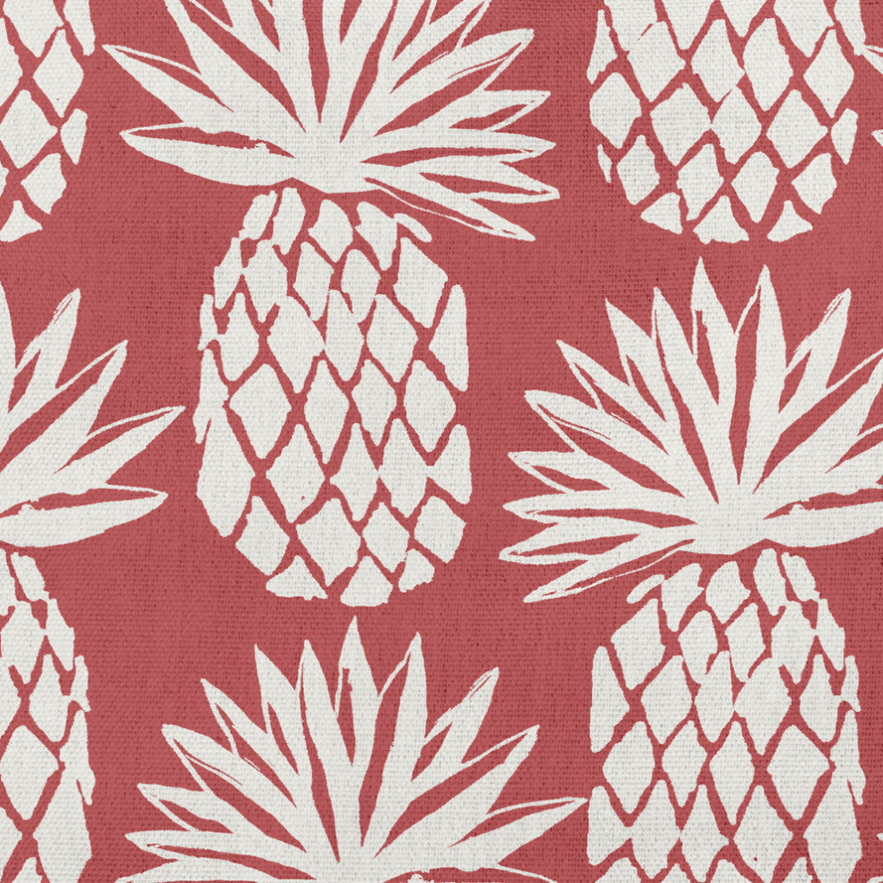16x16" Pineapple Pattern Nautical Decorative Indoor Pillow, Ligonberry Red