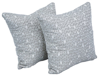 17" Jacquard Throw Pillows With Inserts, Set of 2, Banyan Linen
