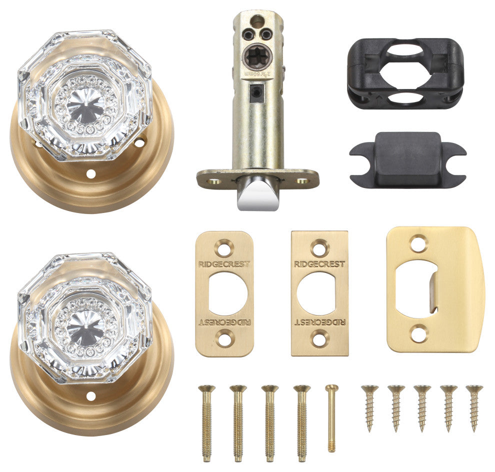 Torrey Privacy Knob, Satin Brass