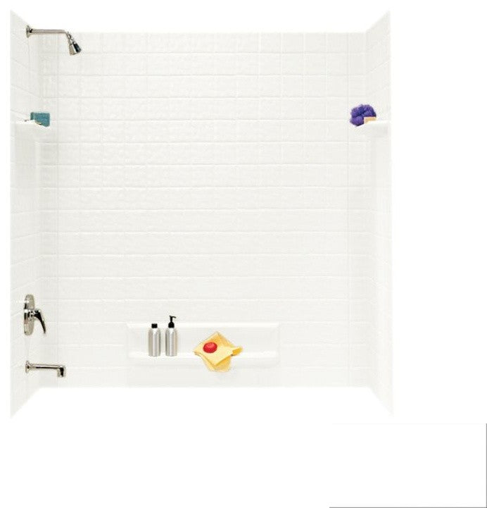 Swan 32x60x59.625 Veritek Bathtub Wall Kit, Bisque