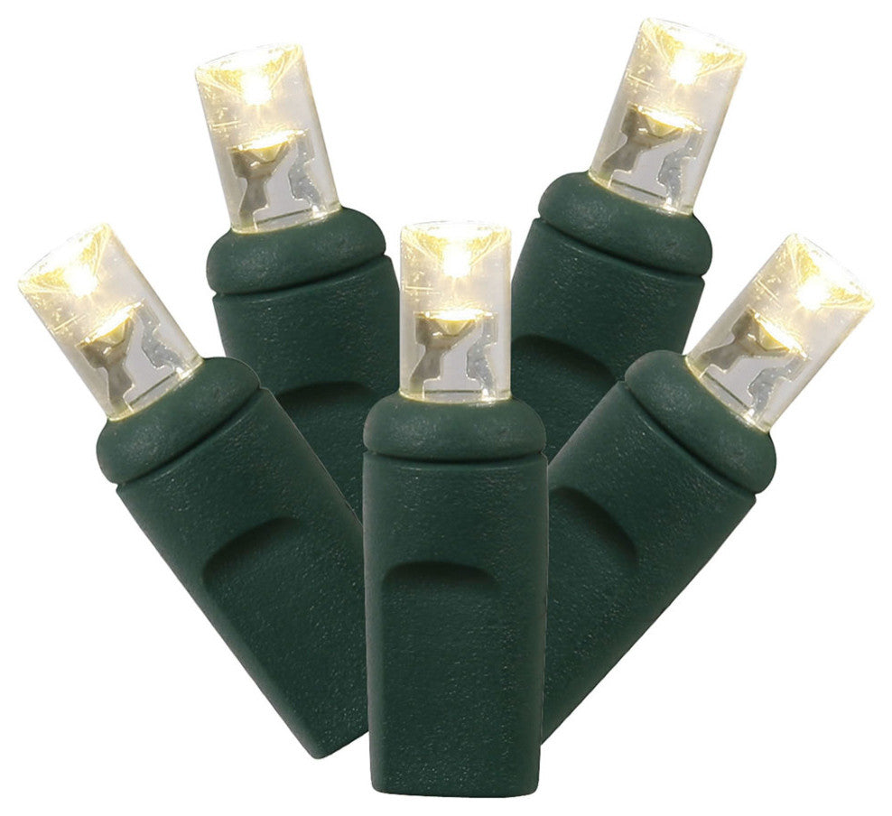 Vickerman X6G6501 50 Warm White Wide Angle Led, 25' Christmas Light Strand