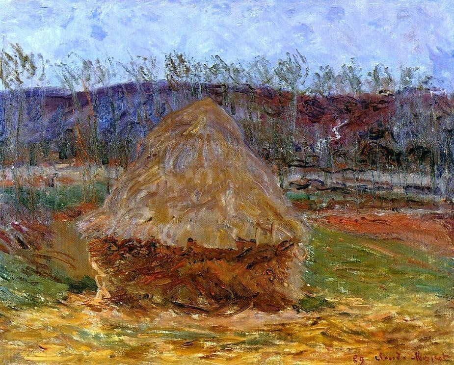 Claude Oscar Monet Grainstack at Giverny, 20"x25" Wall Decal