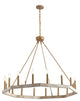 16-Light Pendant Light Modern Wagon Wheel Ceiling Light Chandelier, Gold