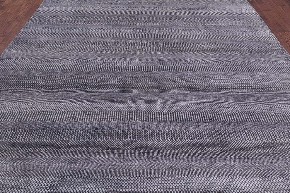 Savannah Grass Wool and Silk Hand Knotted Rug 9' 0" X 12' 2" Q11442