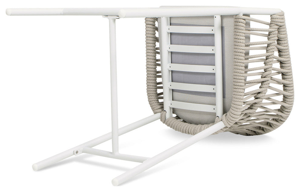 Maiden 27" Woven Barrel Back Outdoor Patio Counter Stool, Set of 2, Wheat Beige Axroma Olefin