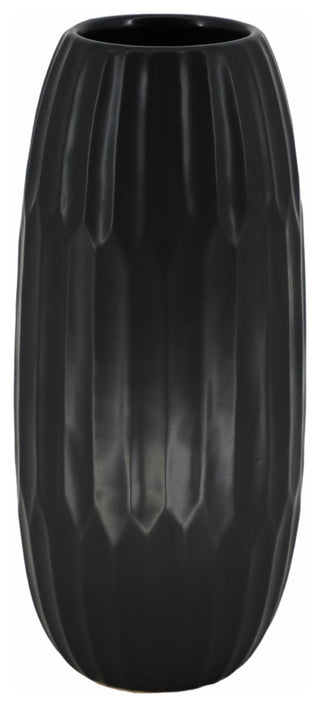 Ceramic 16" Vase, Black
