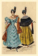 Ladies with Matching Hats- Fine Art Giclee Print 24" x 36"