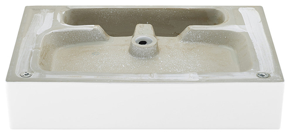 Claire 24" Ceramic Console Sink White Basin Gold Legs, Brushed Gold