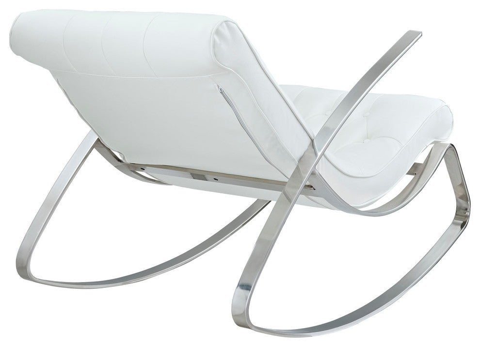 Modern Contemporary Living Room Rocking Chair White