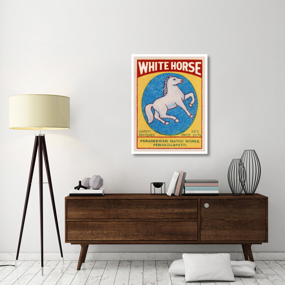 "White Horse Matches" Digital Paper Print by Phillumenart, 32"x42"