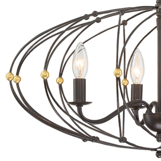 Zucca 4 Light English Bronze Chandelier