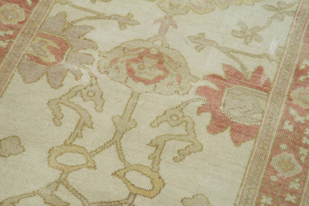 Rug N Carpet - Handmade Oriental 2' 6" x 13' 3" Runner Oushak Area Rug