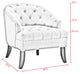Rocco Linen Barrel Diamond Tufted Accent Chair, Charcoal
