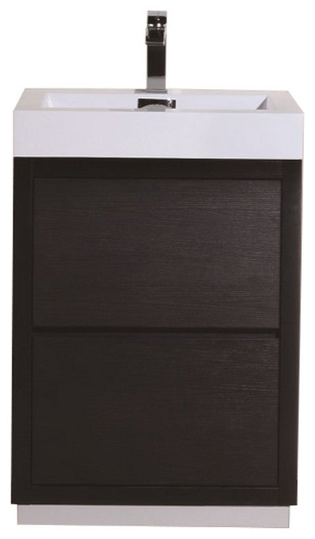Bliss 24" Free Standing Bathroom Vanity, Black