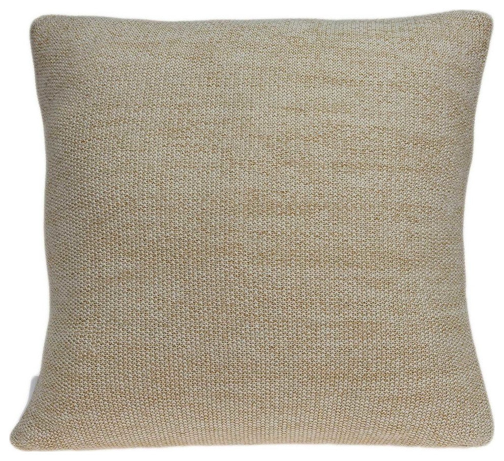 20" X 7" X 20" Stunning Transitional Tan Accent Pillow Cover With Poly Insert
