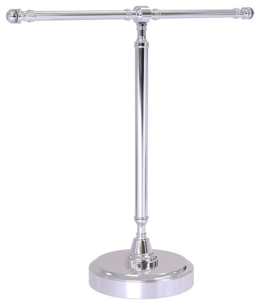 Vanity Top 2 Arm Guest Towel Holder, Polished Chrome
