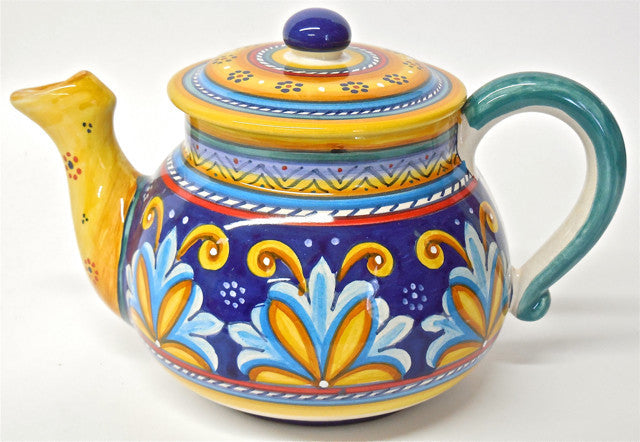 Deruta Ceramiche Sberna Antico Geometrico Teapot