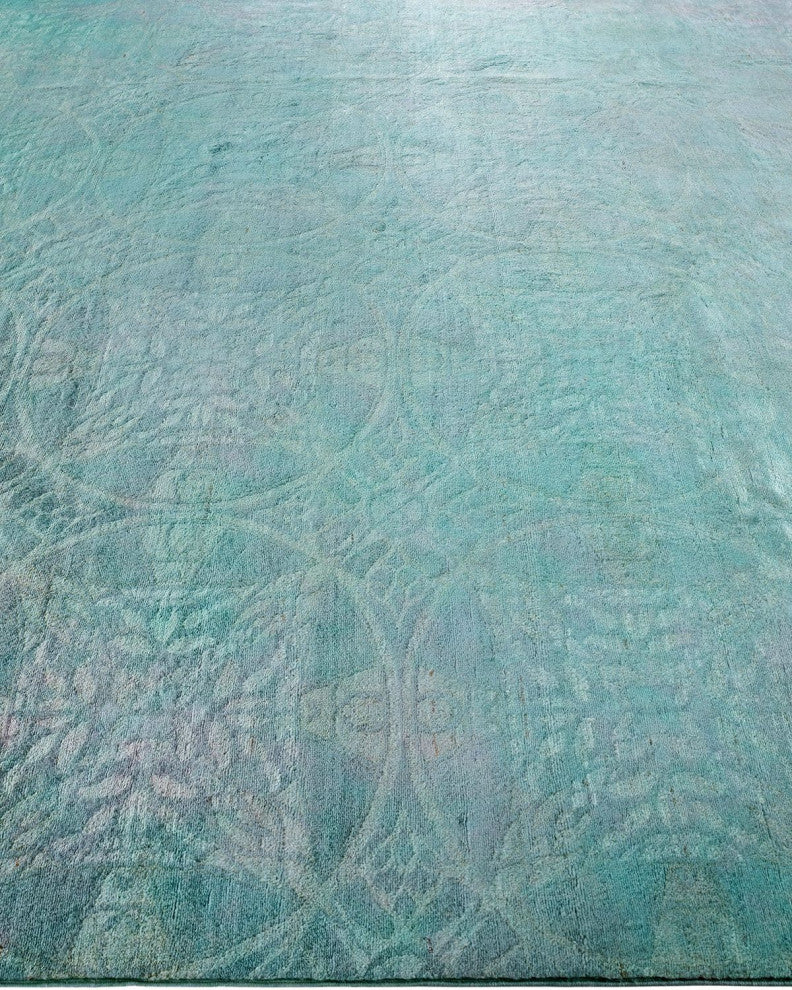 Vibrance, One-of-a-Kind Hand-Knotted Area Rug Blue, 8'2"x9'10"