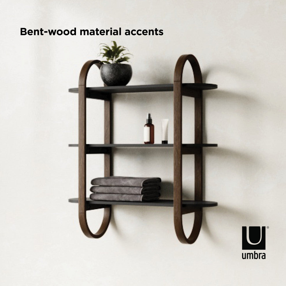 Umbra Bellwood Wall Shelf Black/Walnut