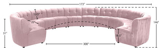 Limitless Velvet Upholstered 12-Piece Modular Sectional, Pink