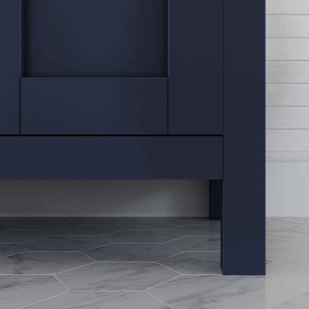 The Oswald Bathroom Vanity, Midnight Blue, 48", Single Sink, Freestanding