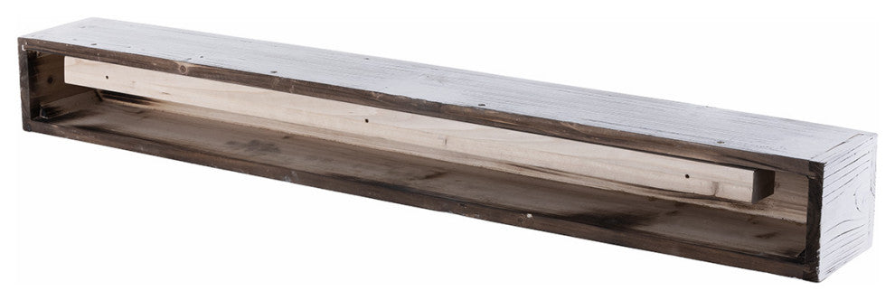 Weathered Beam Mantel, Rustic White, 72"