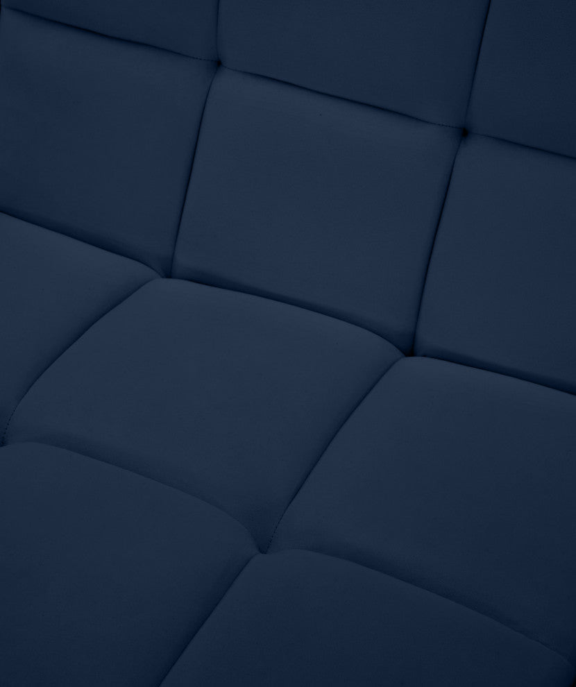 Relax Velvet Upholstered Corner Chair, Navy