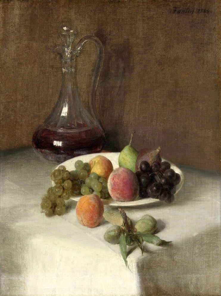 Tile Mural, Still Life in Glass Pitcher By Henri Fantin-Latour Ceramic, Glossy