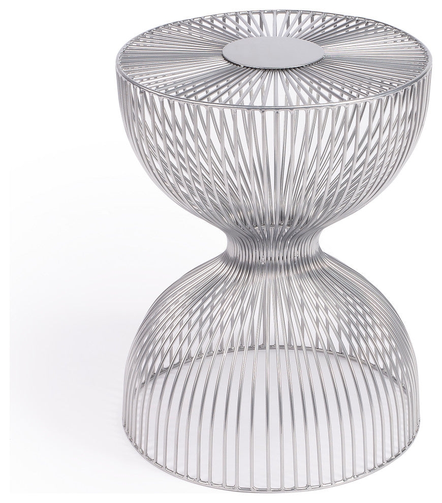 Butler Nicholas Iron Cage Bunching Table, Silver