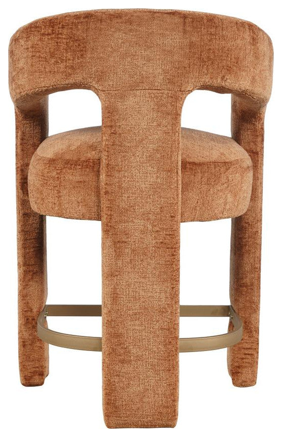 Gwen Modern Luxury Jacquard Fabric Upholstered Sculpture Counter Stool