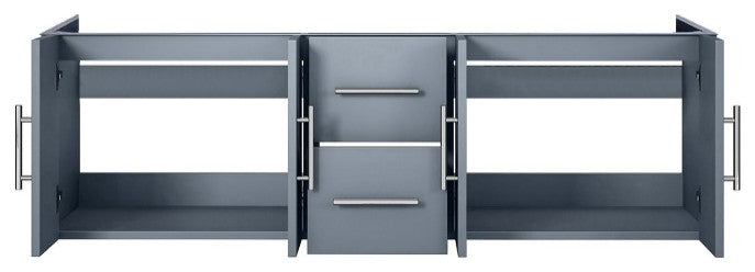 Geneva Transitional Dark Grey 60" Vanity Cabinet Only