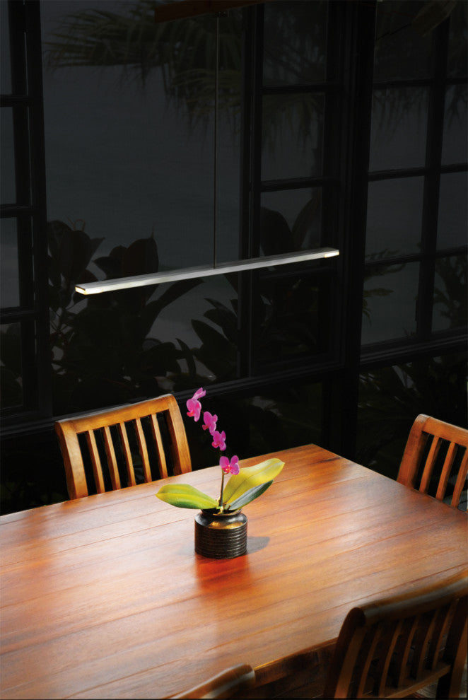 Virga LED Linear Pendant, Brushed Aluminum