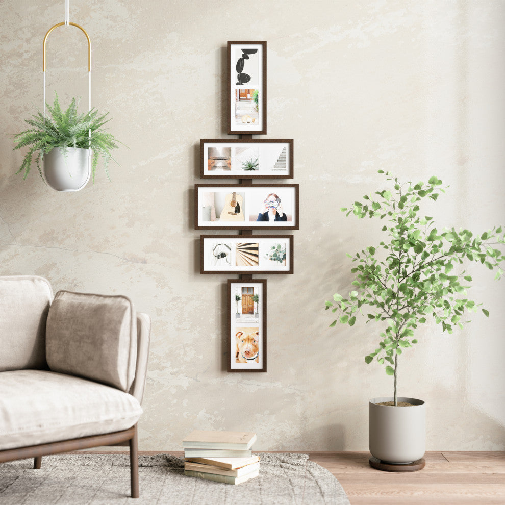 Umbra Shuffle Gallery Frame Set of 5 Aged Walnut