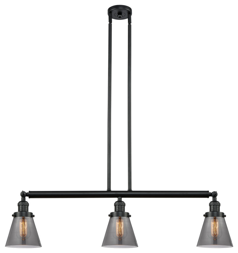Innovations Lighting 213-Bk-G63-Led 3 Light Dimmable Led Island Light