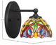 Capri 1-Light Wall Sconce, Matte Black/Lynx Art
