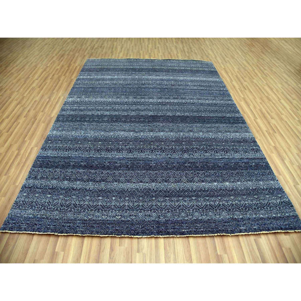 Space Cadet 100% Plush Wool Hand Knotted Kohinoor Herat Design Rug, 8'0"x10'2"